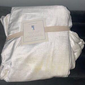 Pottery Barn Kids Shimmer Velvet Duvet Cover - Cream